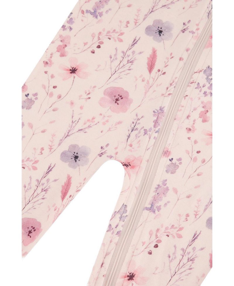 Baby Girl (3M-24M) Cotton Floral Print One Piece Pajama