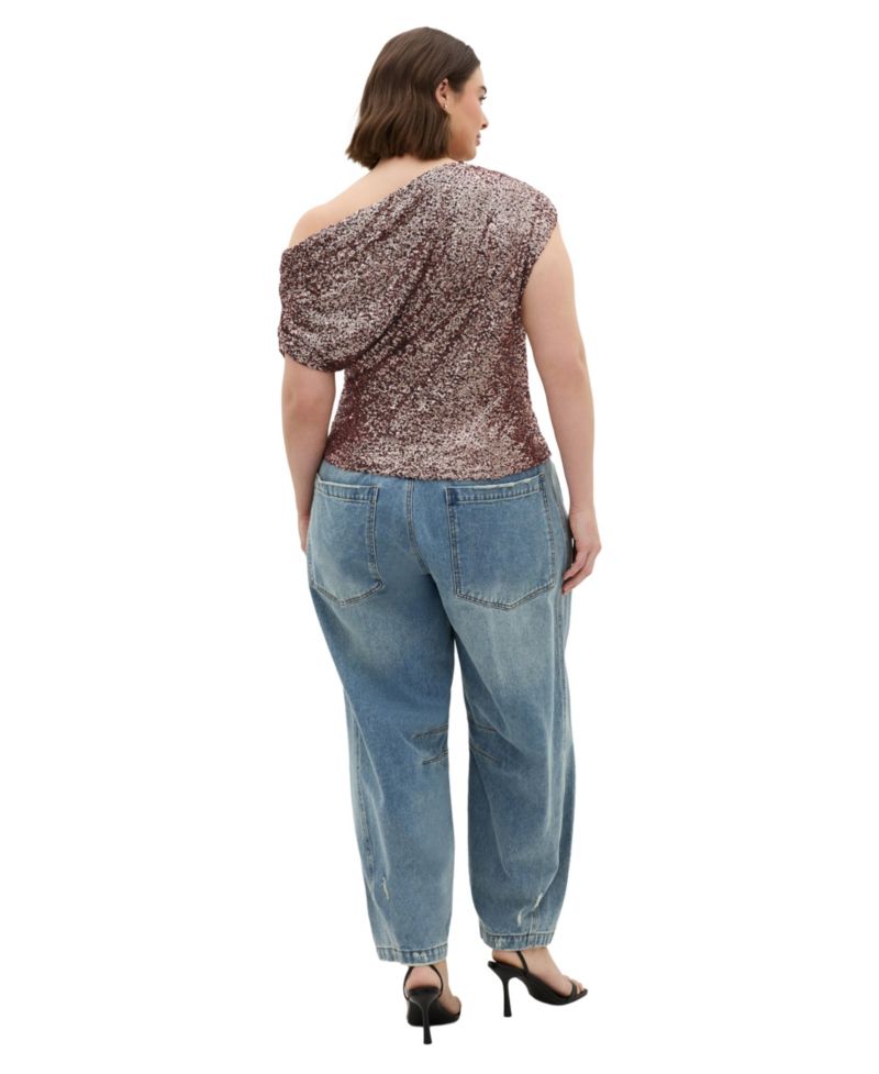 Women's Plus Size Adorn Sequin Top