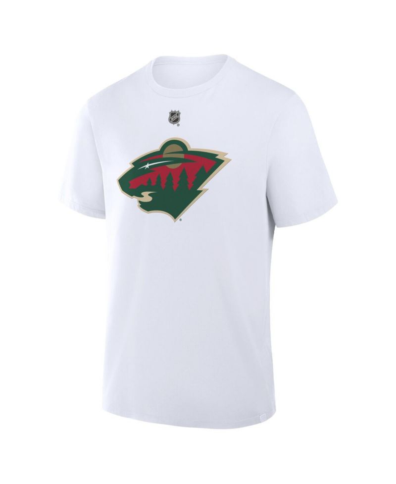 Men's Kirill Kaprizov White Minnesota Wild 25th Anniversary Alternate Authentic Stack Name & Number T-Shirt