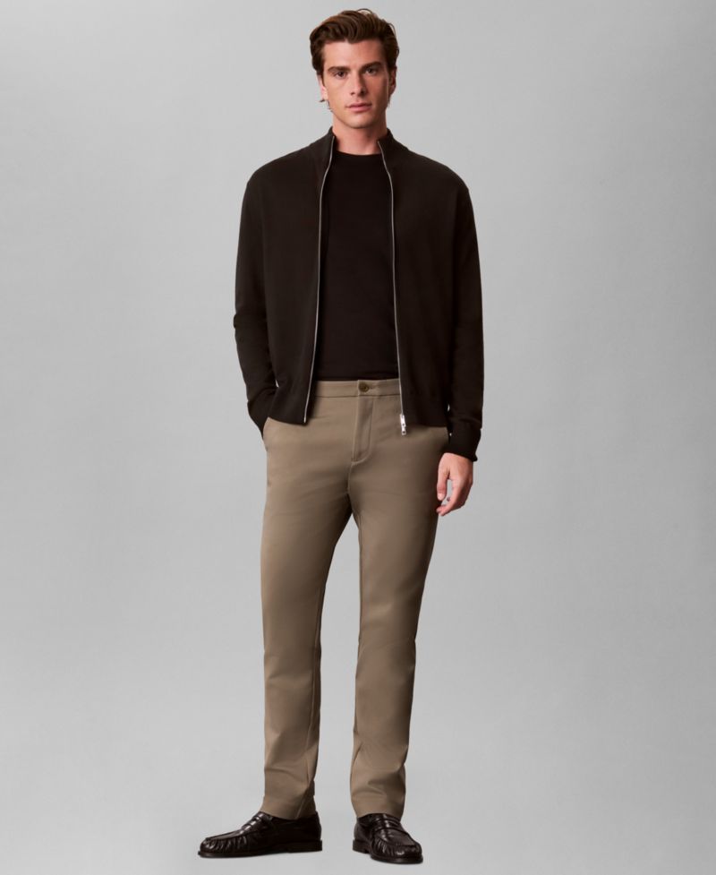 Slim Modern Stretch Cotton Nylon Trousers