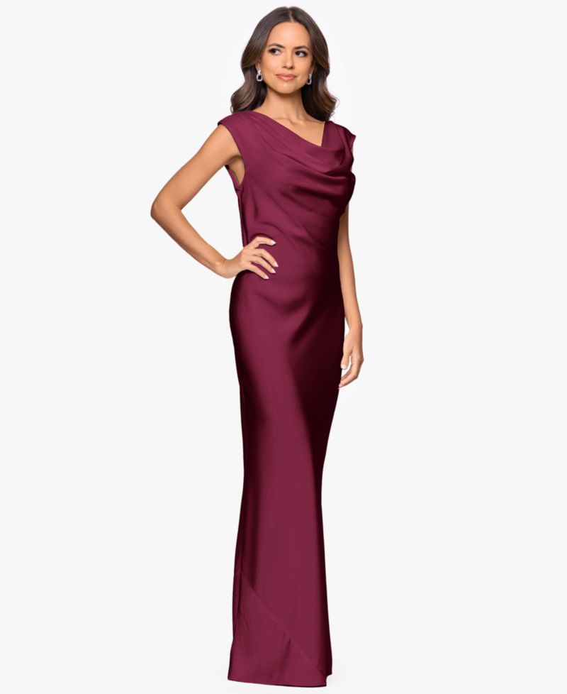 Petite Cowl Neck Gown