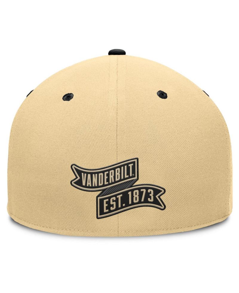 Men's Gold/Black Vanderbilt Commodores Balance Fitted Hat