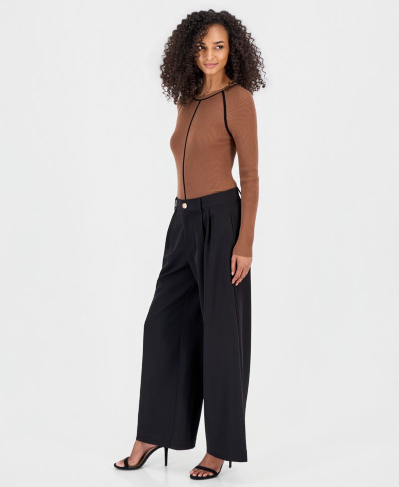 Women's Wide-Leg Pleated Pants