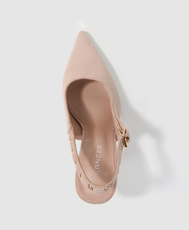 Women's Candes Microfiber Suede Slingback Pumps