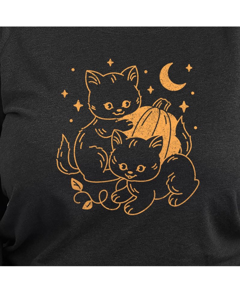Halloween Cats Plus Size Graphic Pullover