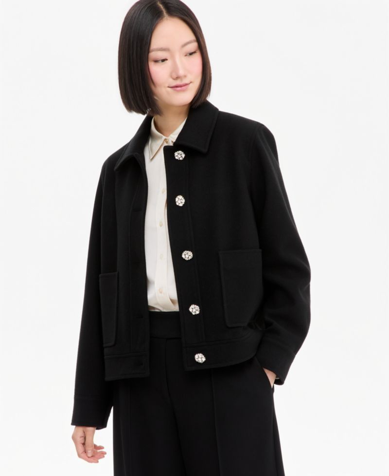 Women's Jewel Button Lady Work Jacket