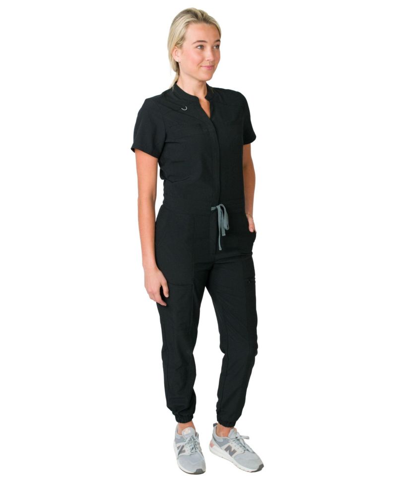 Women's Scrubs Jumpsuit with 8 Pockets