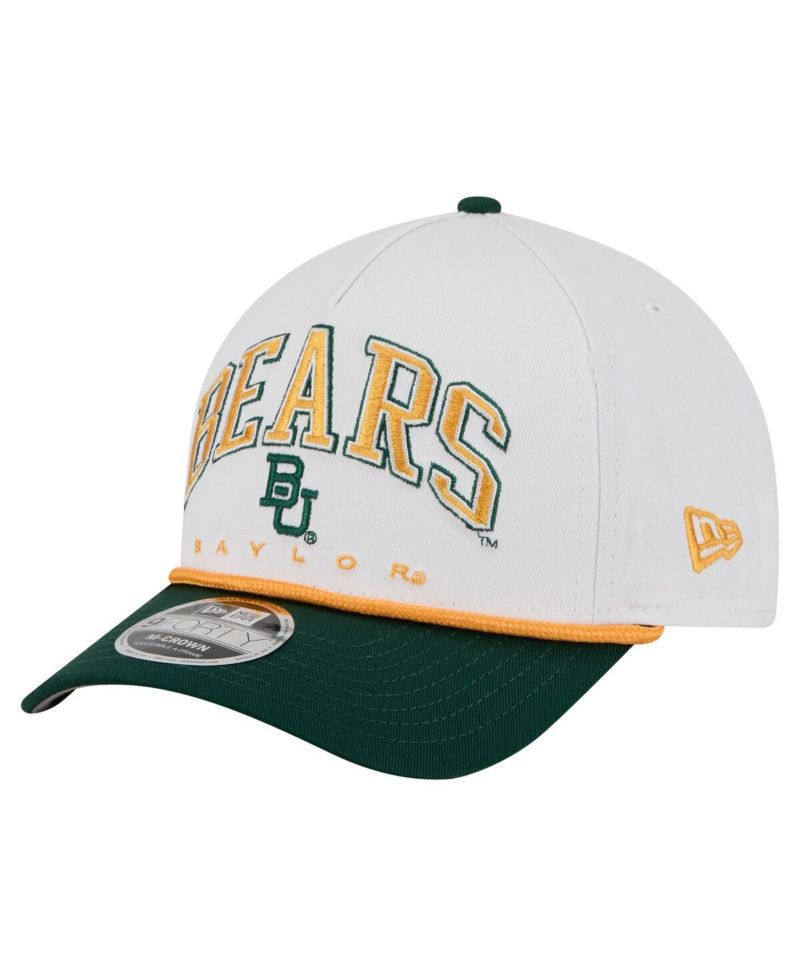 Men's White/Green Baylor Bears Arch Two-Tone Rope 9FORTY A-Frame M-Crown Adjustable Hat