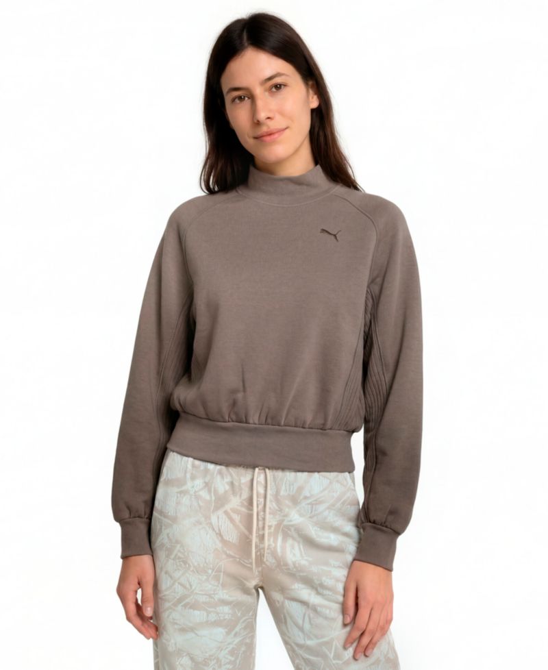 Women's Relaxed Mock-Neck Long-Sleeve Top