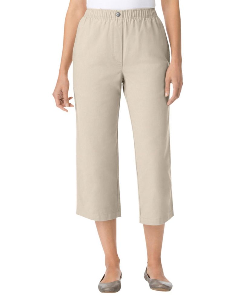 Women's Within 7-Day Elastic-Waist Pull-On Cotton Denim Capri Jeans