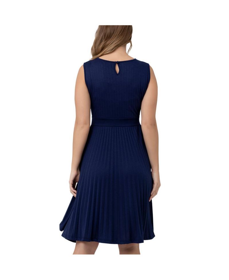 Women's Ripe Knife Pleat Sleeveless Dress Blueprint