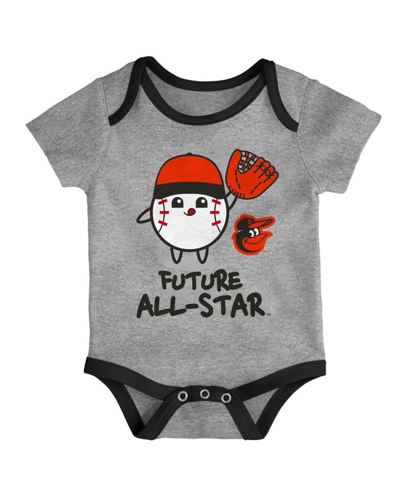 Newborn 2-Pack Baltimore Orioles Triple Hit Bodysuit Set