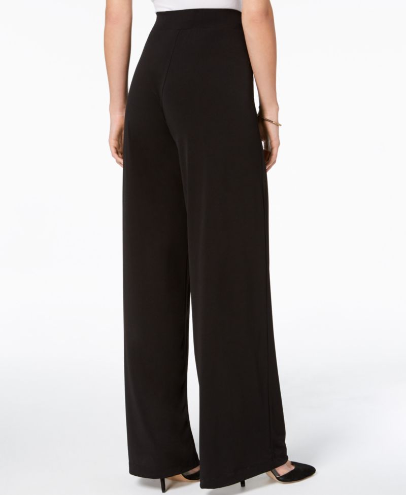 Petite Mid Rise Pull On Wide-Leg Palazzo Pant, In Petite & Petite Short