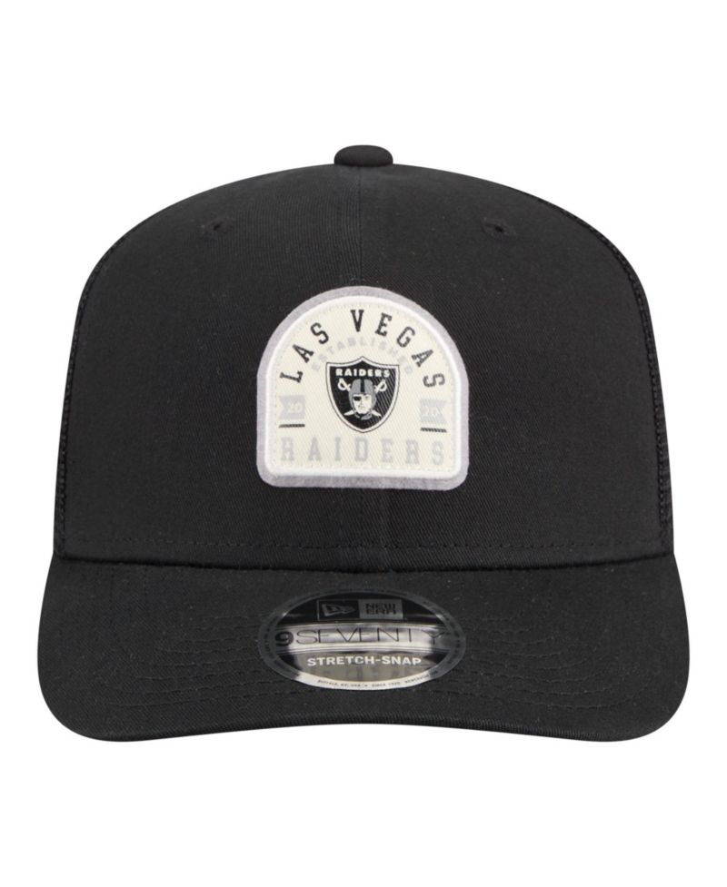 Men's Black Las Vegas Raiders Contest 9SEVENTY Adjustable Trucker Hat