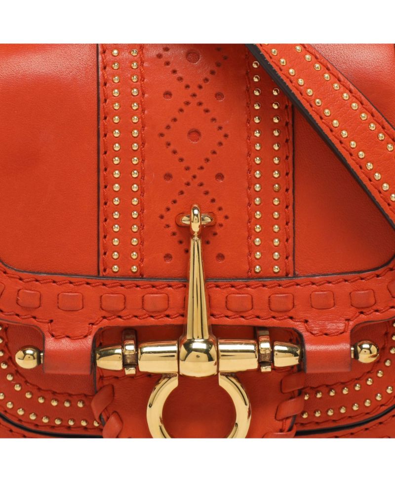 Women's Small Snaffle Bit Studded Leather Shoulder Bag