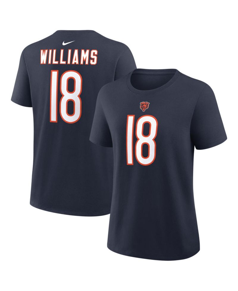 Women's Caleb Williams Navy Chicago Bears Player Name & Number T-Shirt