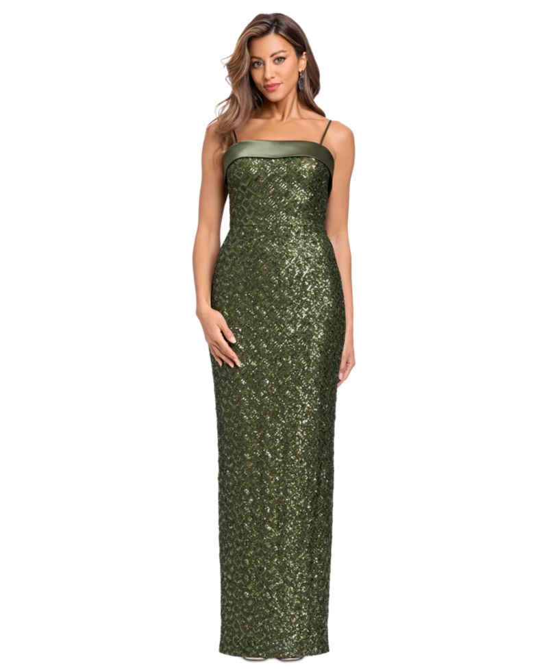 Women's Strapless Sequin Formal Gown
