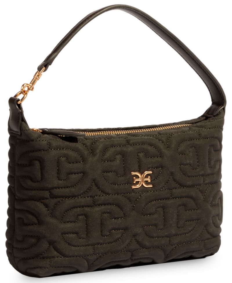 Ethyl Quilted Zip-Top Demi Small Shoulder Handbag