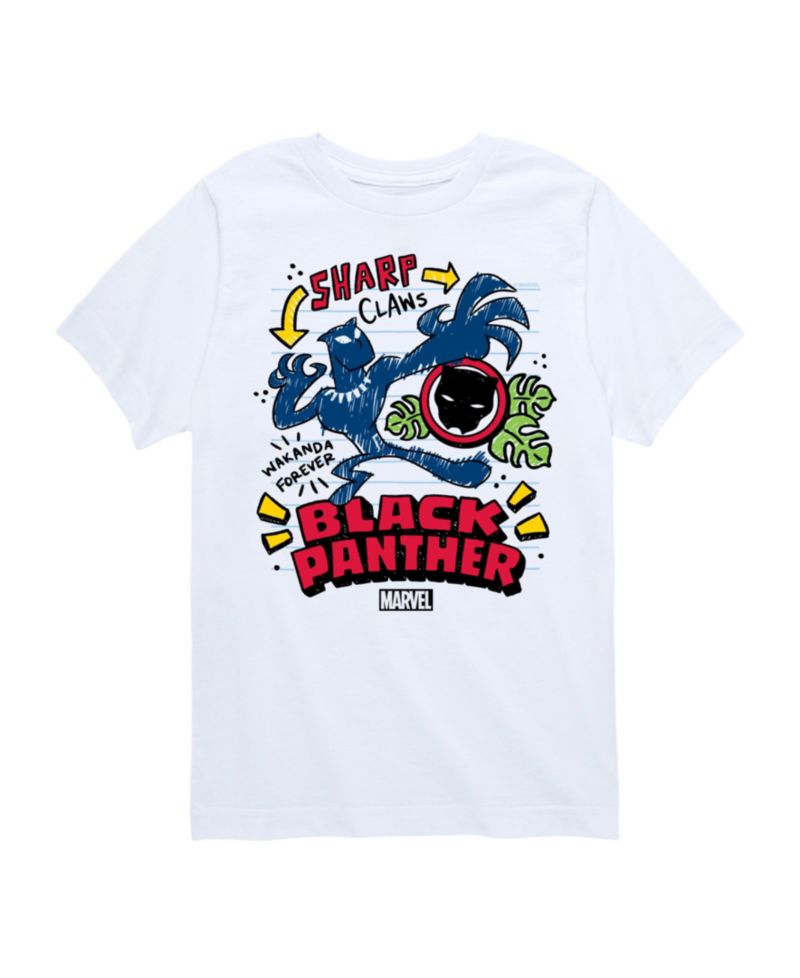 Big Boys Black Panther Cartoon Graphic T-Shirt