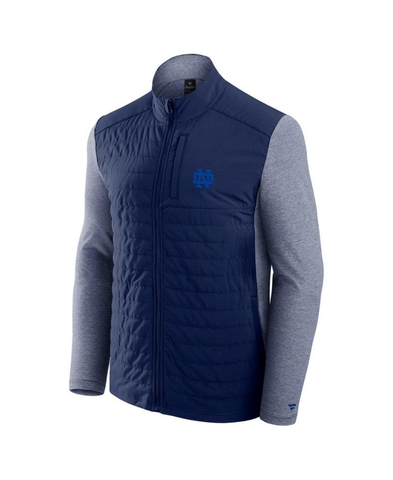 Men's Navy Notre Dame Fighting Irish Tonal Primary Logo Full-Zip Jacket