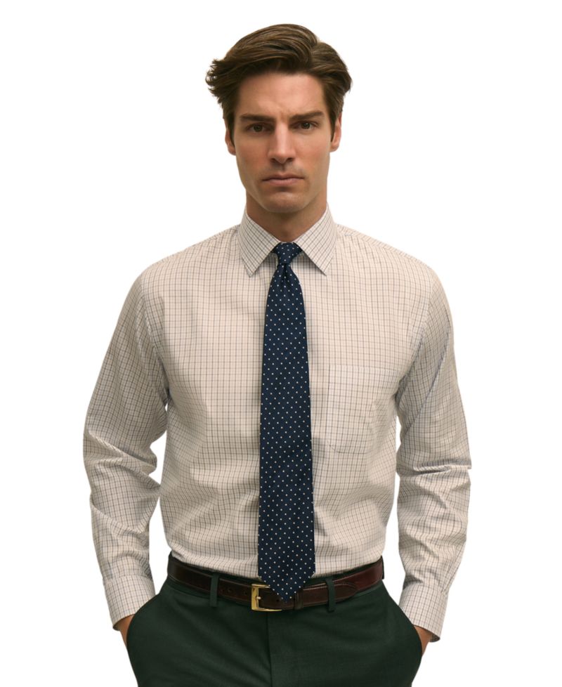 Men's Spread Collar Dress Shirt