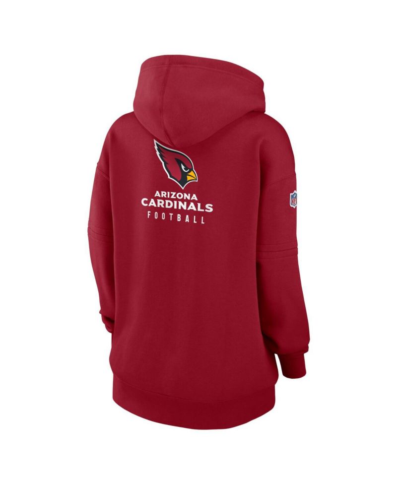 Women's Cardinal Arizona Cardinals 2023 Sideline Club Fleece Pullover Hoodie