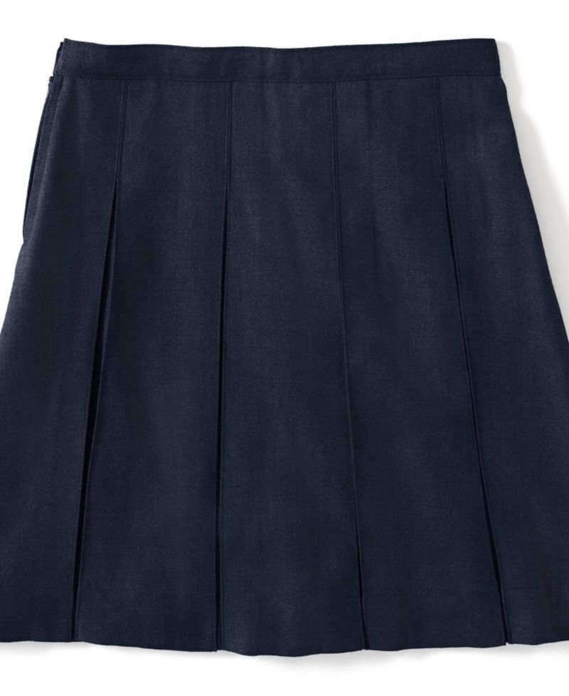 Little Girls Box Pleat Skirt Below the Knee