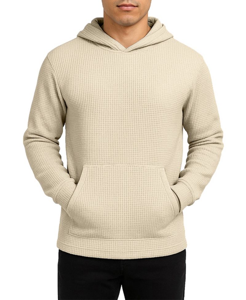Men's Waffle Knit Thermal Pull-On Hoodie