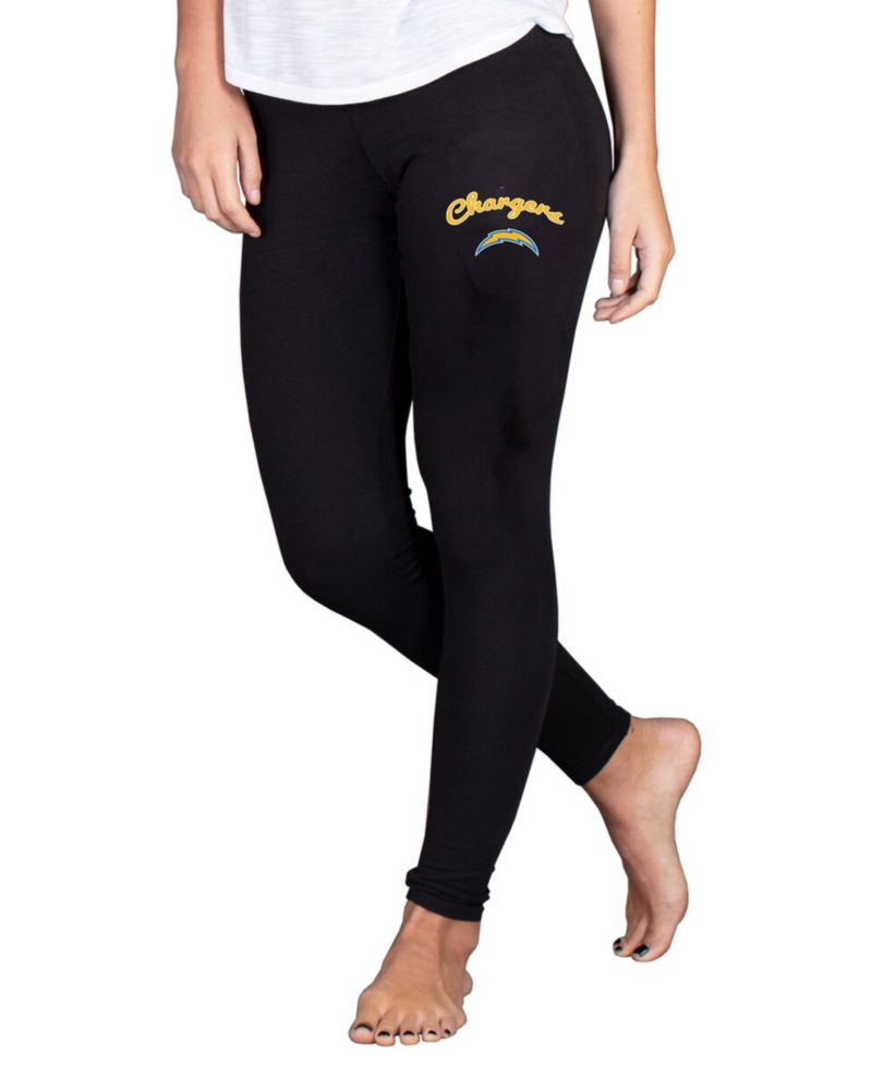 Women's Black Los Angeles Chargers Lightweight Fraction Lounge Leggings