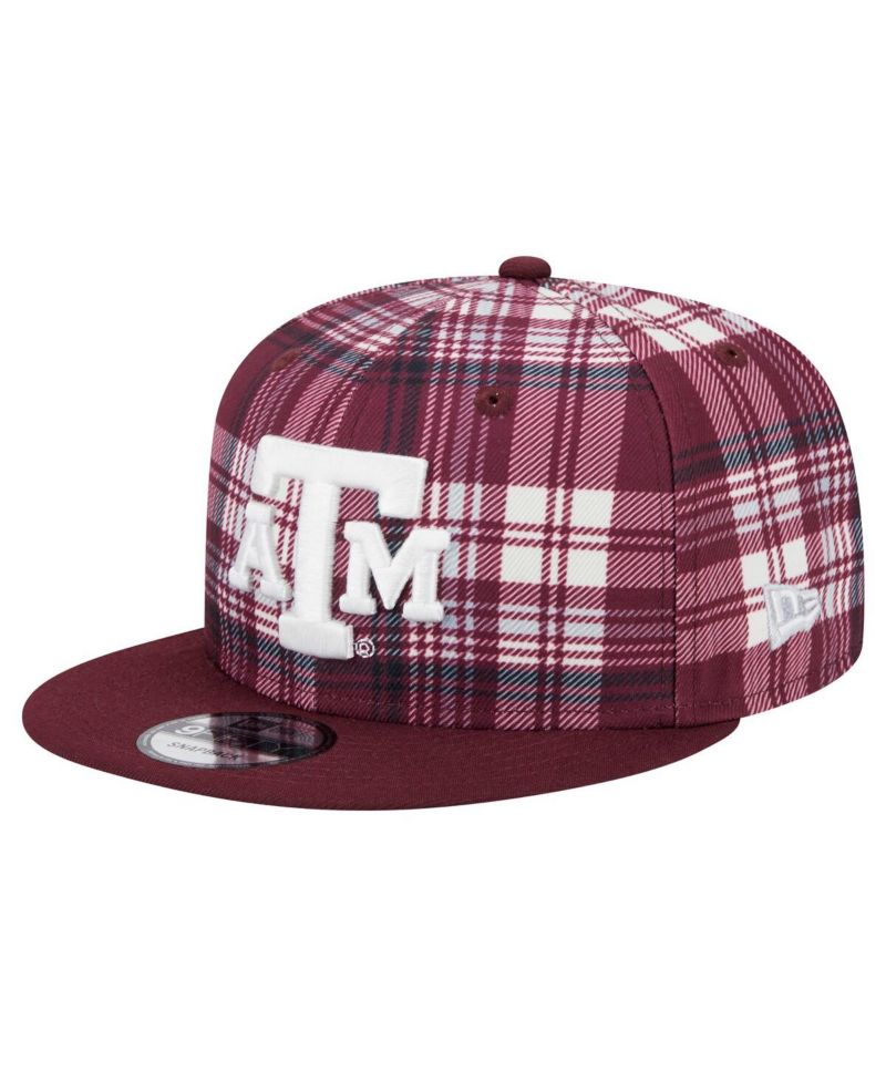 Men's Maroon Texas A&M Aggies Plaid 9FIFTY Snapback Hat