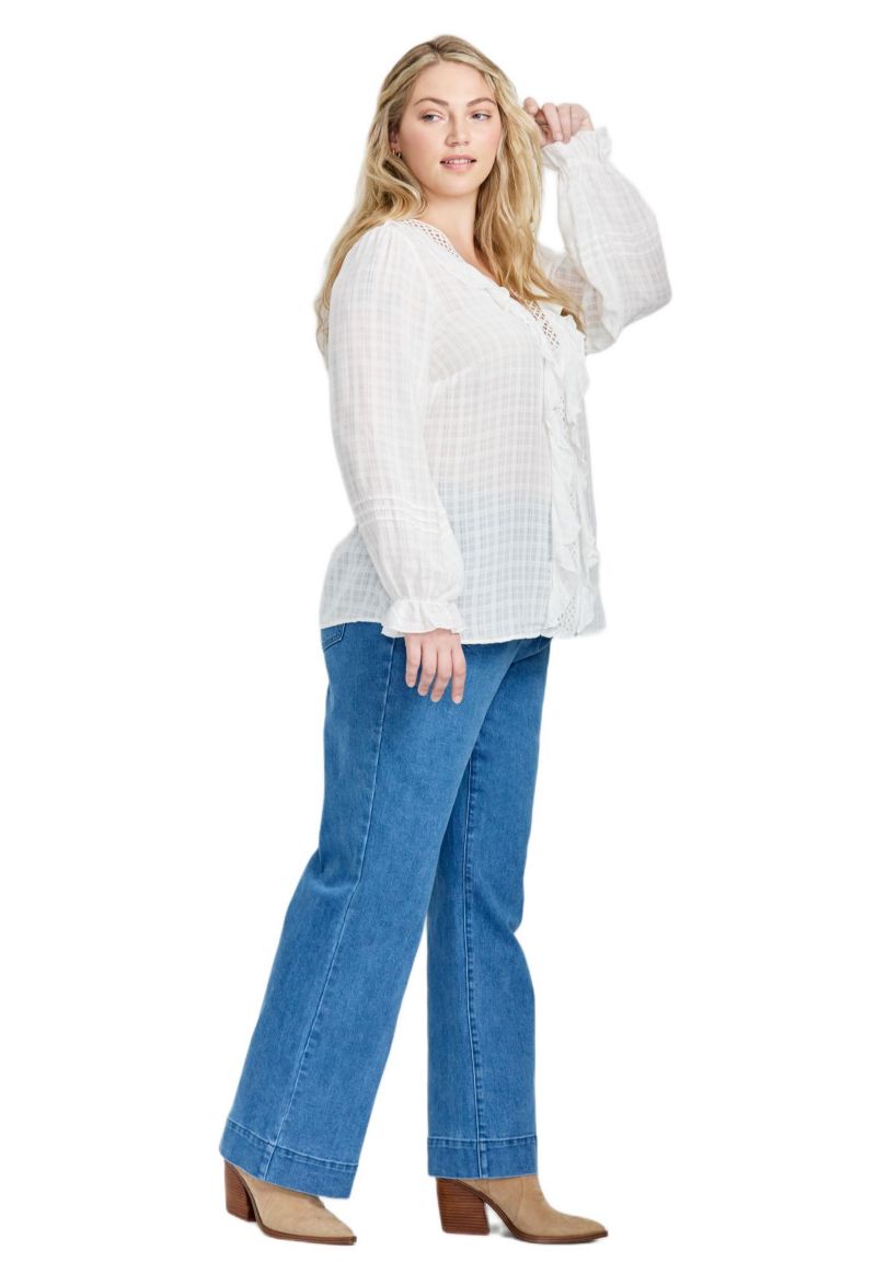 Women's Plus Size Ruffle Love Shirt