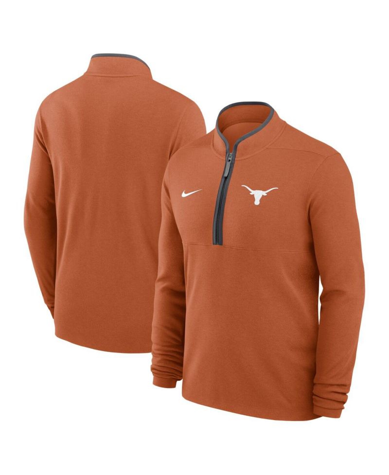 Men's Texas Orange Texas Longhorns Courtside Victory Dri-FIT Half-Zip Pullover Sweatshirt