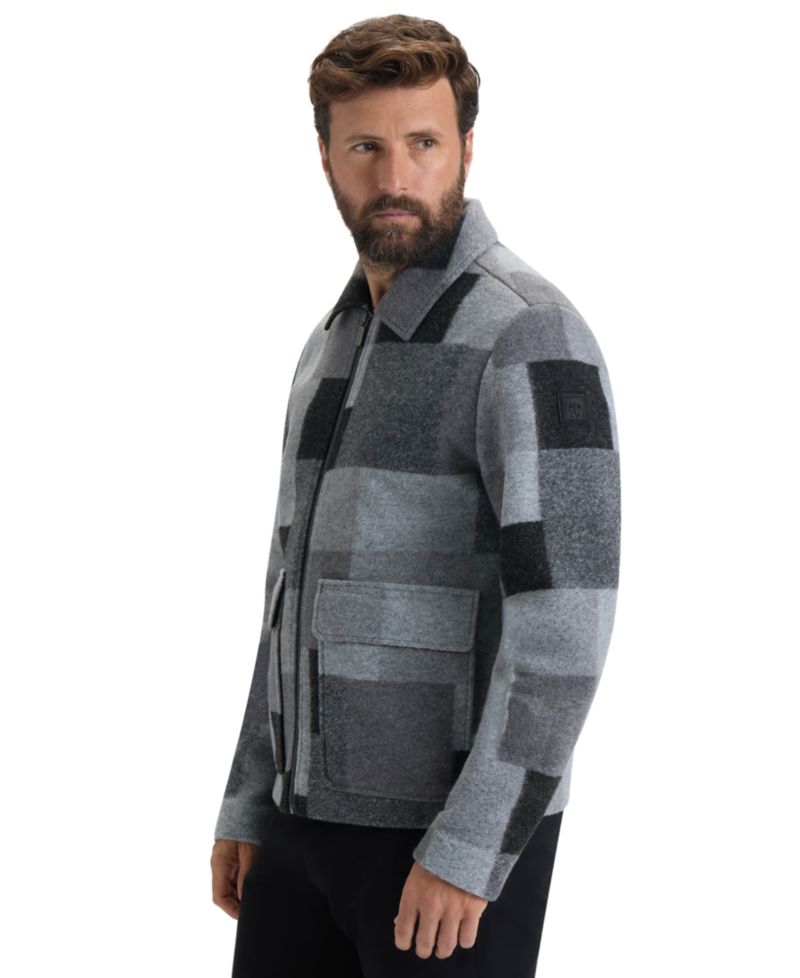 Men's Elias Boiled Wool Zip-Up Regular-Fit Jacket