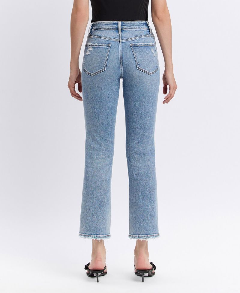 Women's High Rise Straight Jeans