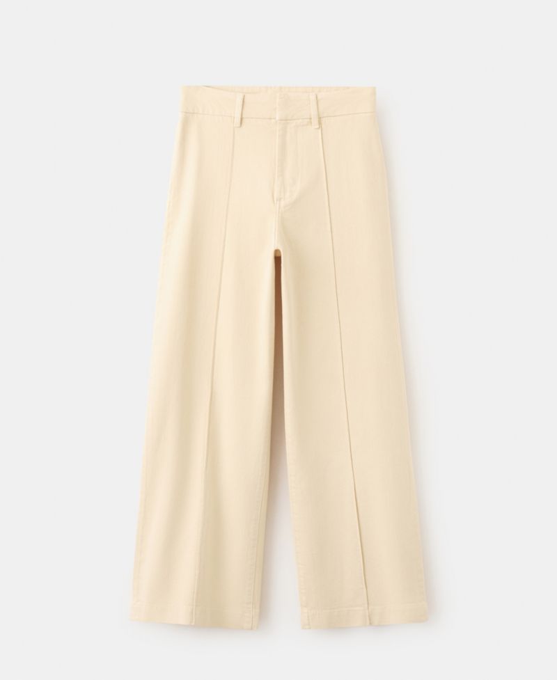 Women's Stitching High-Waisted Wide Leg Jeans
