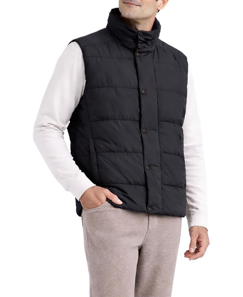 Men's Office-Leisure Lightweight Water-Resistant Rain Pro Puffer Vest