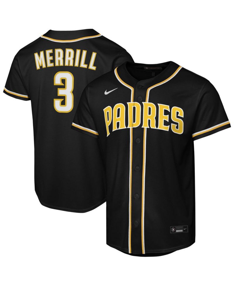 Big Boys and Girls Jackson Merrill Black San Diego Padres Fashion Replica Player Jersey