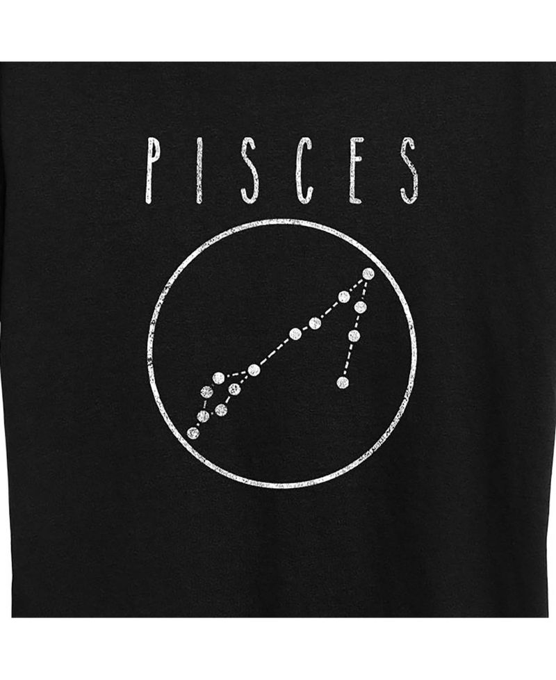 Trendy Plus Size Astrology Pisces Graphic T-shirt