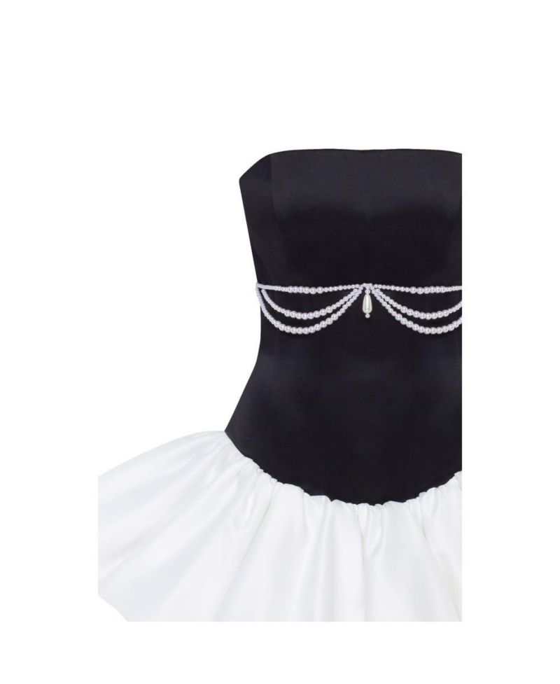 Women's Swan-like mini corset dress