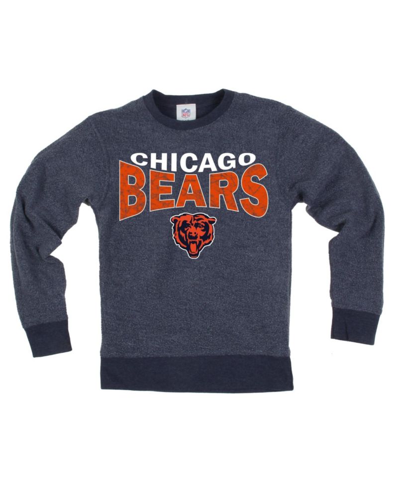 Big Boys and Girls Navy Chicago Bears Reversible Fleece Sweatshirt