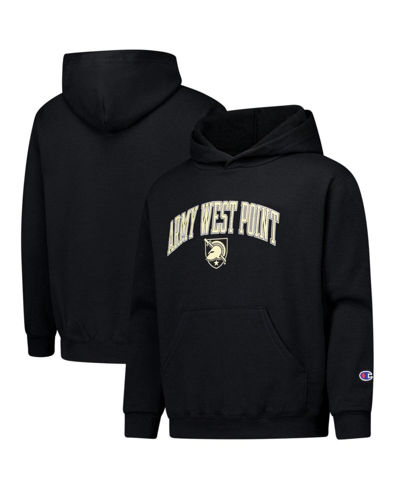 Big Boys and Girls Black Army Black Knights Campus Pullover Hoodie