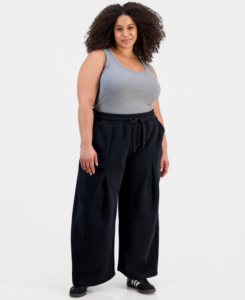 Trendy Plus Size Barrel-Leg Pants