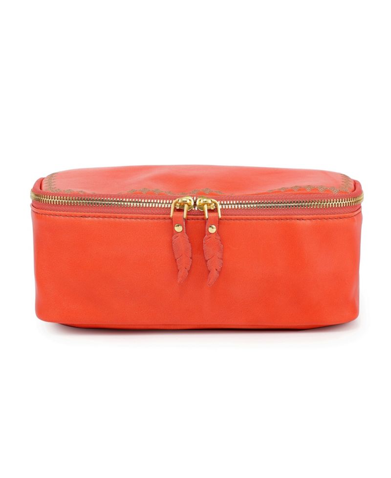 Celosia Rectangular Leather Jewelry Case
