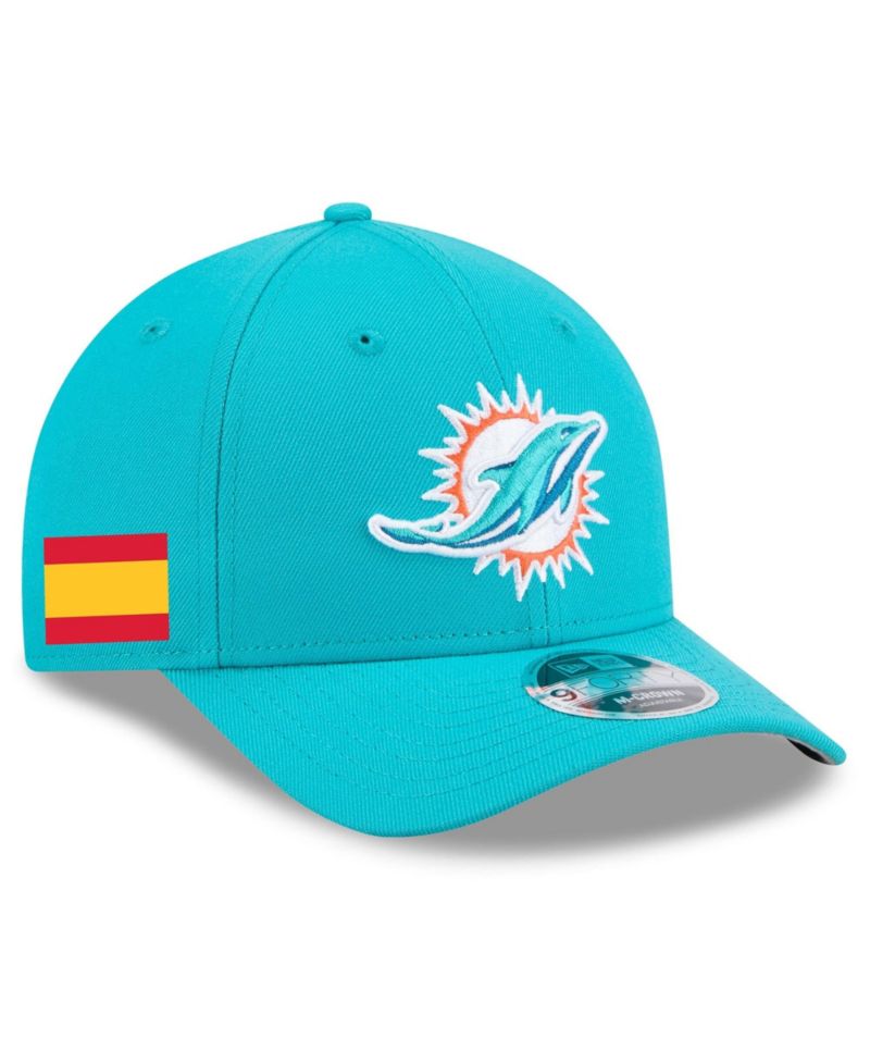 Men's Aqua Miami Dolphins Spain Side Patch 9FORTY M-Crown Adjustable Hat