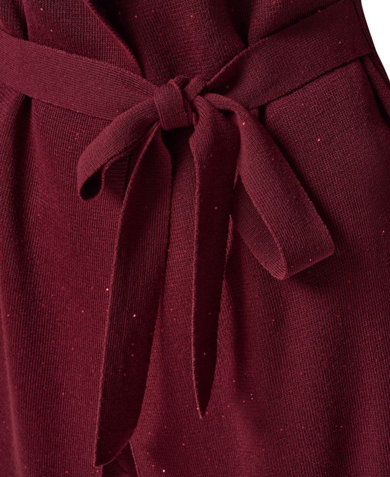 Women's Wrap Long-Sleeve Tie-Front Cardigan