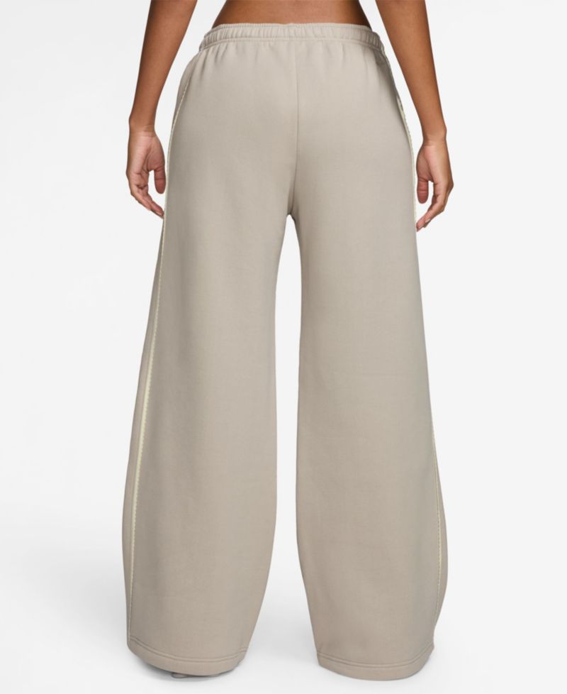 Women's Studio Fleece Mid-Rise Wide-Leg Scallop Pants