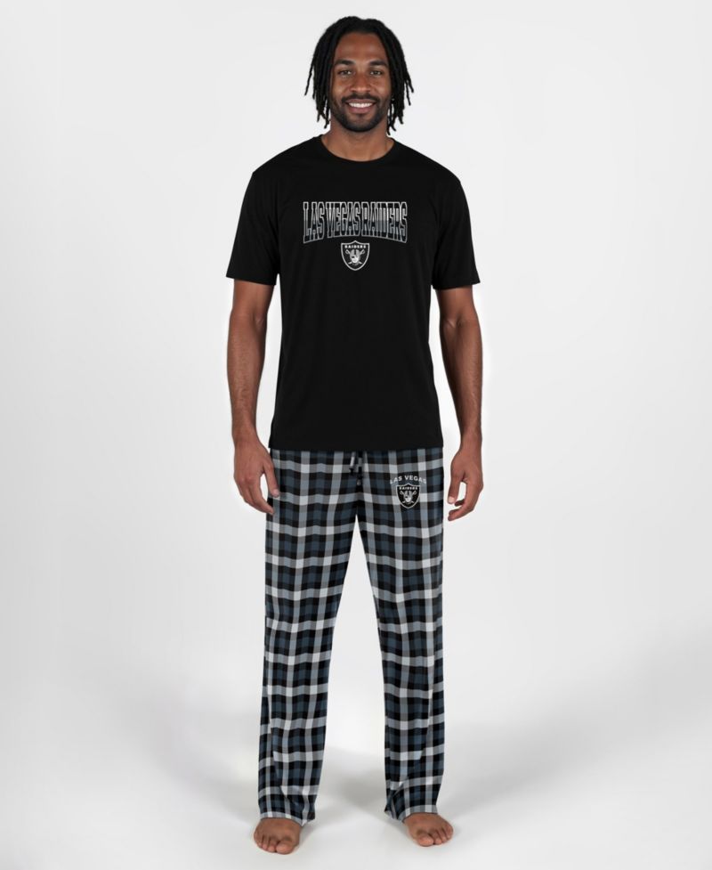 Men's Black Las Vegas Raiders Highland Sleep Set
