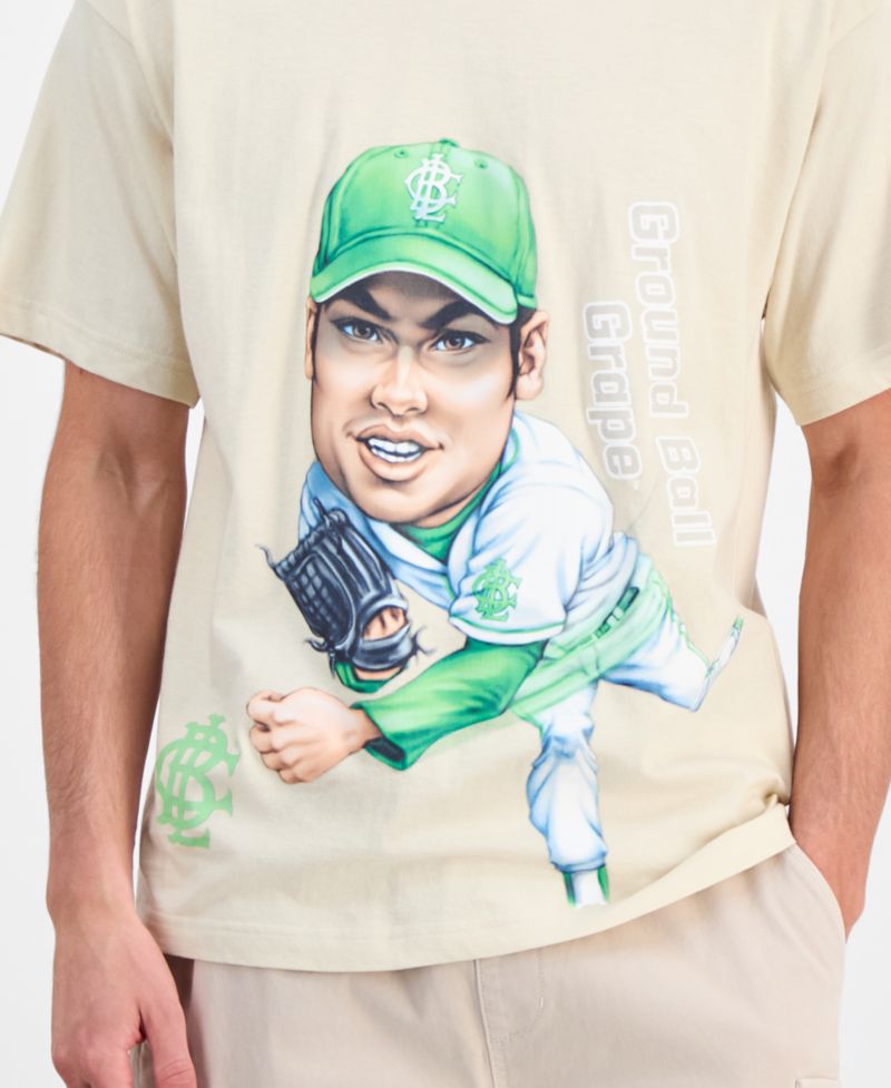 Men's Oversized-Fit Big League Chew Ground Ball Graphic T-Shirt