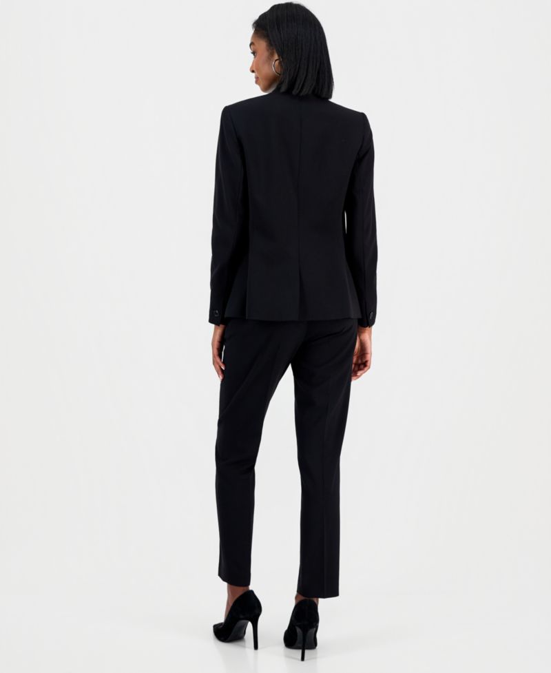 Women's Bi-Stretch Collarless Open-Front Blazer, Scoop-Neck Camisole & Bi-Stretch Straight-Leg Dress Pants