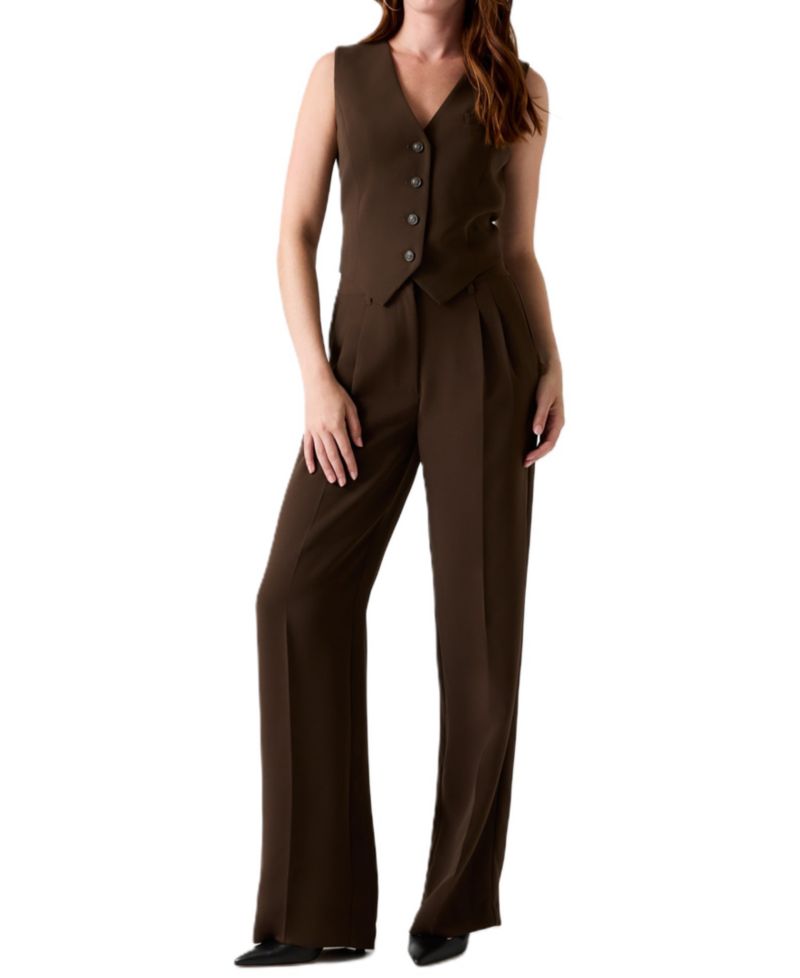 Women's Theoline Perfect Tailored V-Neck Button-Up Vest